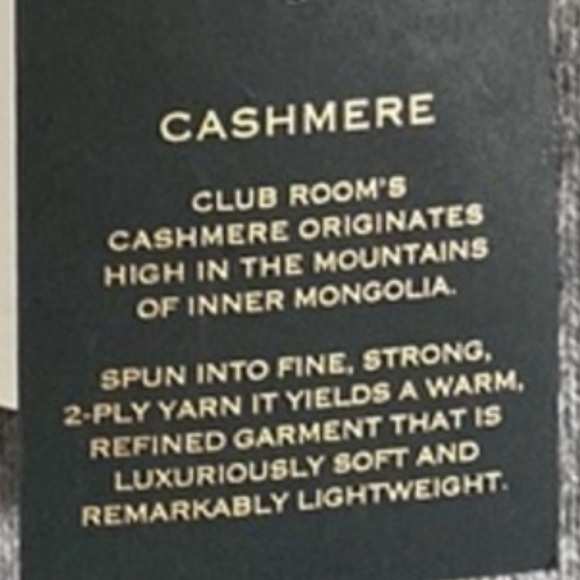 Club Room 100% Cashmere Men’s V-Neck Sweater - XXL Navy Heather Blue Tone - Picture 8 of 9